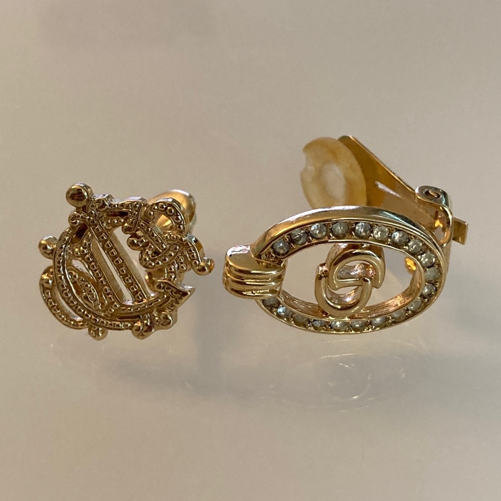 Lot 2 Vintage Dior Single Earrings - Picture 5 of 7